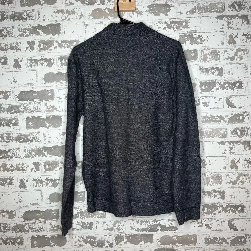 Marine layers | dark grey speckled Henley pullover